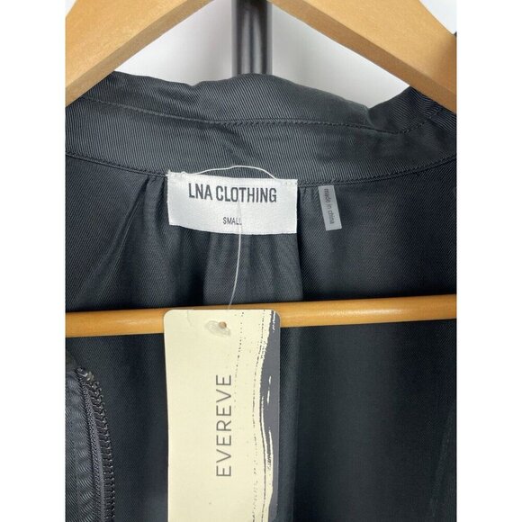 LNA Pirate Black Radar Zip Up Long Sleeve Collared‎ Shirt Size S Broken Zipper - Picture 8 of 10